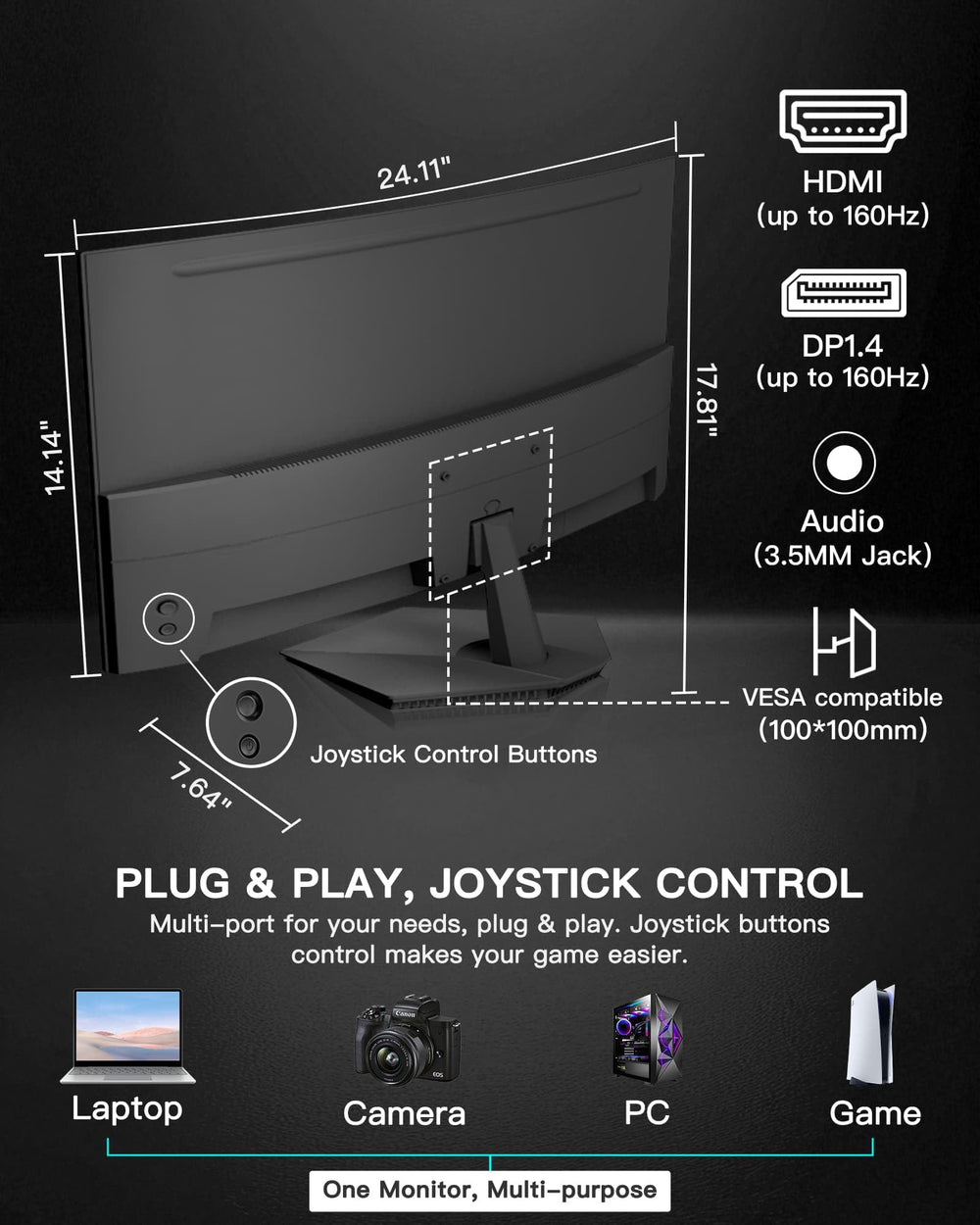SANSUI caja y accesorios incluidos listos para montaje VESA