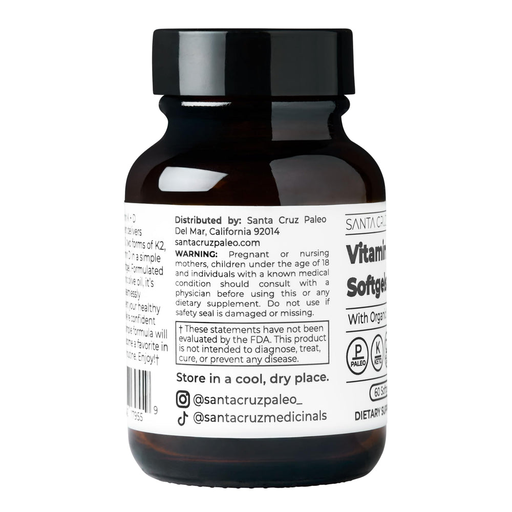 Santa Cruz Paleo detalle de etiqueta con ingredientes y certificaciones