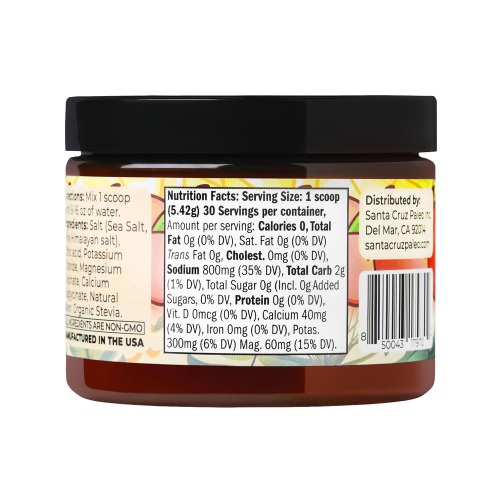 Santa Cruz Paleo etiqueta nutricional destacando ingredientes limpios