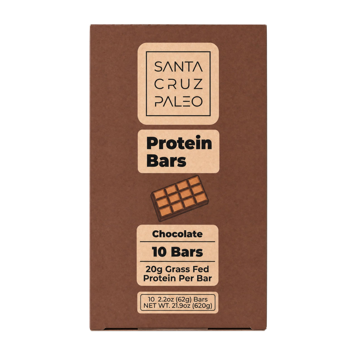 Santa Cruz Paleo empaque frontal mostrando pack de 10 y conveniencia