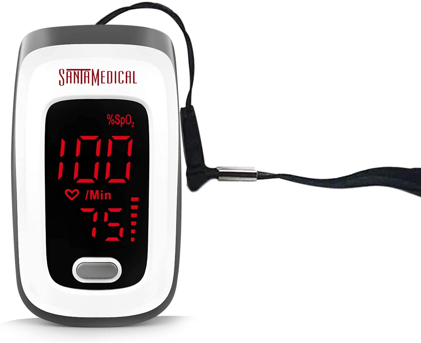 Santamedical accesorios incluidos: pilas, cordón y manual listos para usar