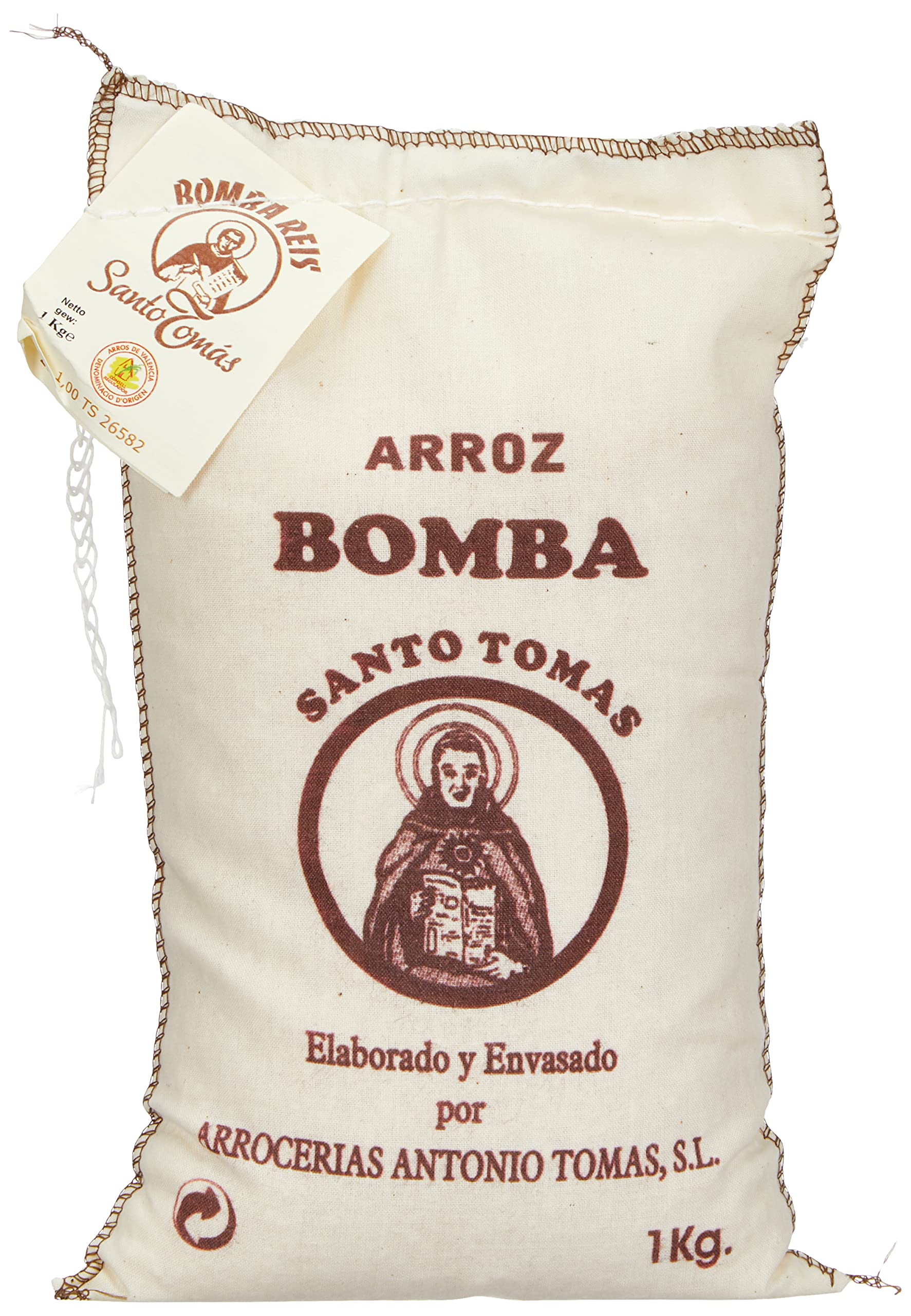 Santo Tomas empaque frontal en saco de arpillera, aspecto auténtico y práctico