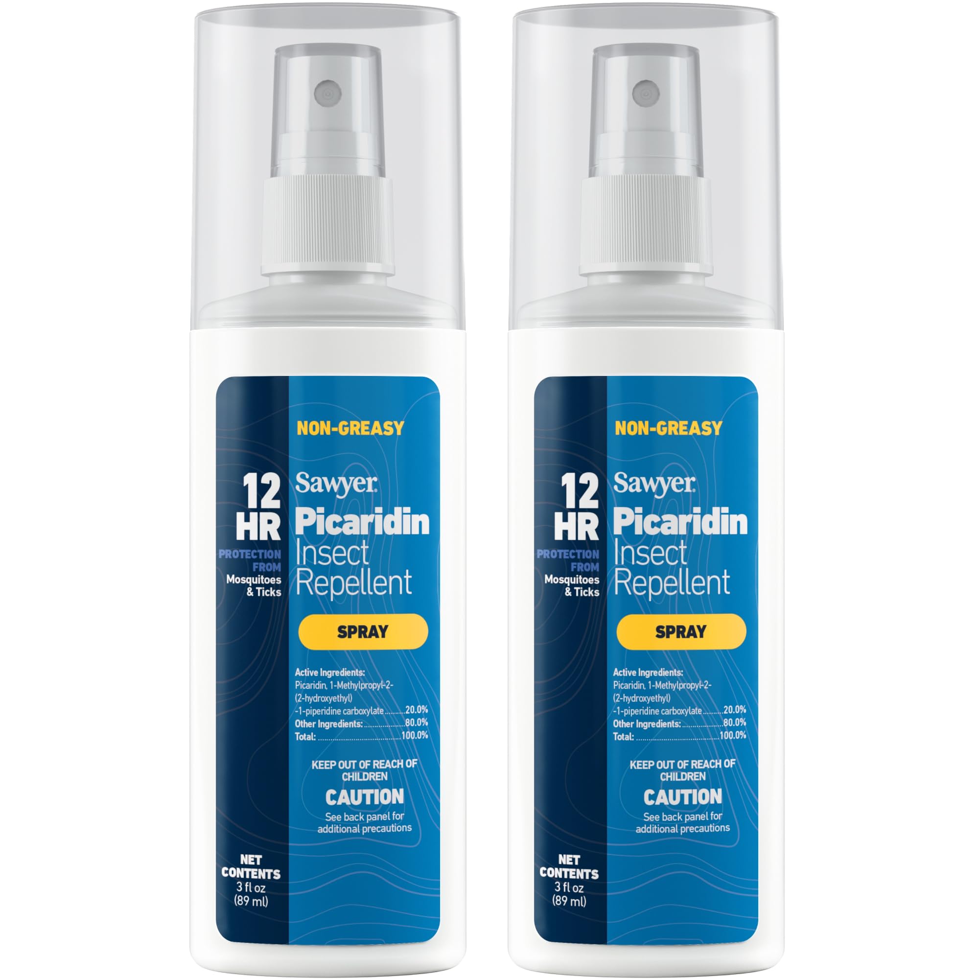 Sawyer spray frontal pack de 2 mostrando envase y tamaño práctico