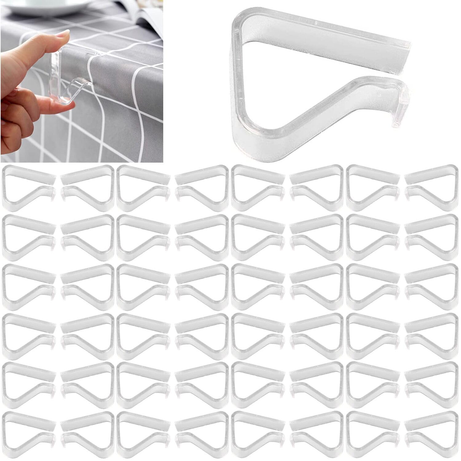 Sazoemao paquete frontal de 48 clips transparentes, ahorro y repuestos
