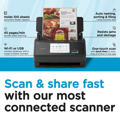 ScanSnap iX2500 pantalla táctil grande y sensible para controles intuitivos