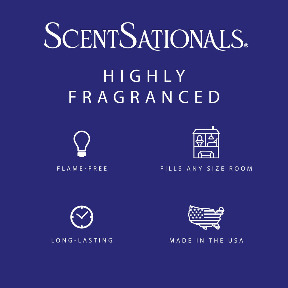 Scentsationals wax melt en calentador eléctrico generando aroma seguro