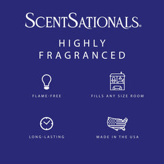 Scentsationals wax melt en calentador eléctrico generando aroma seguro