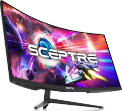 Sceptre vista frontal del monitor curvo para inmersión visual