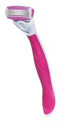 Schick Quattro Womens comparación tamaño y mango con agarre ergonómico