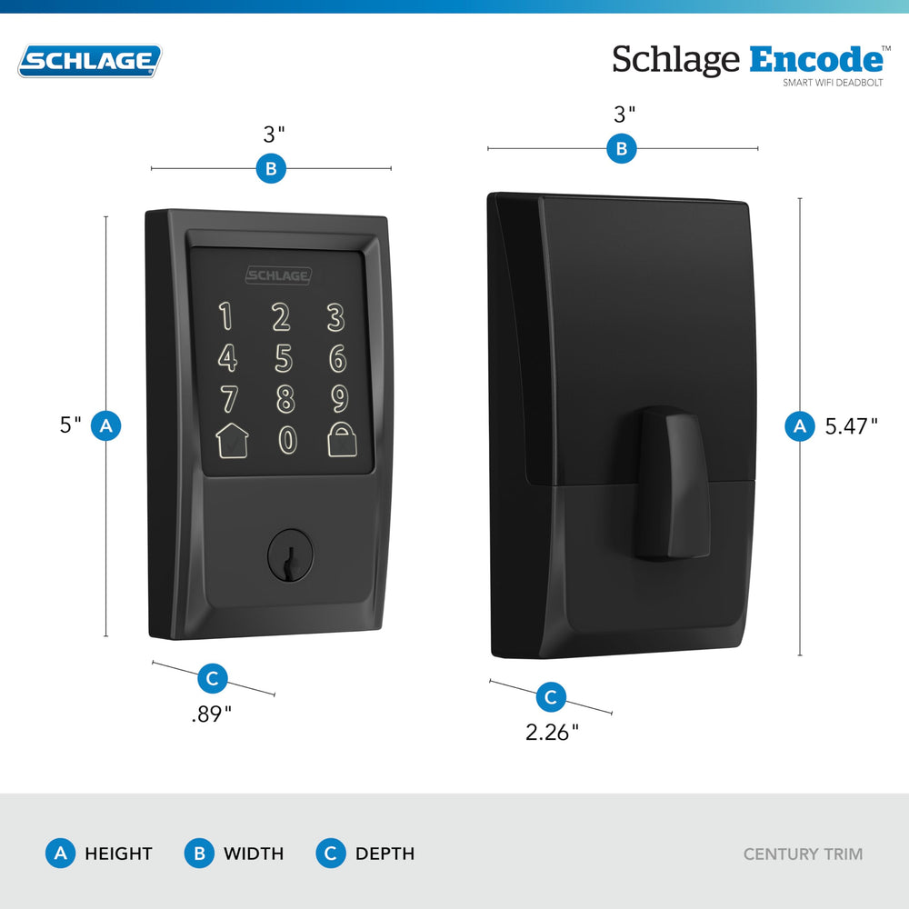 Schlage Encode vista interior del mecanismo con montaje sólido y duradero