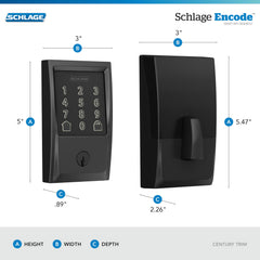 Schlage Encode vista interior del mecanismo con montaje sólido y duradero