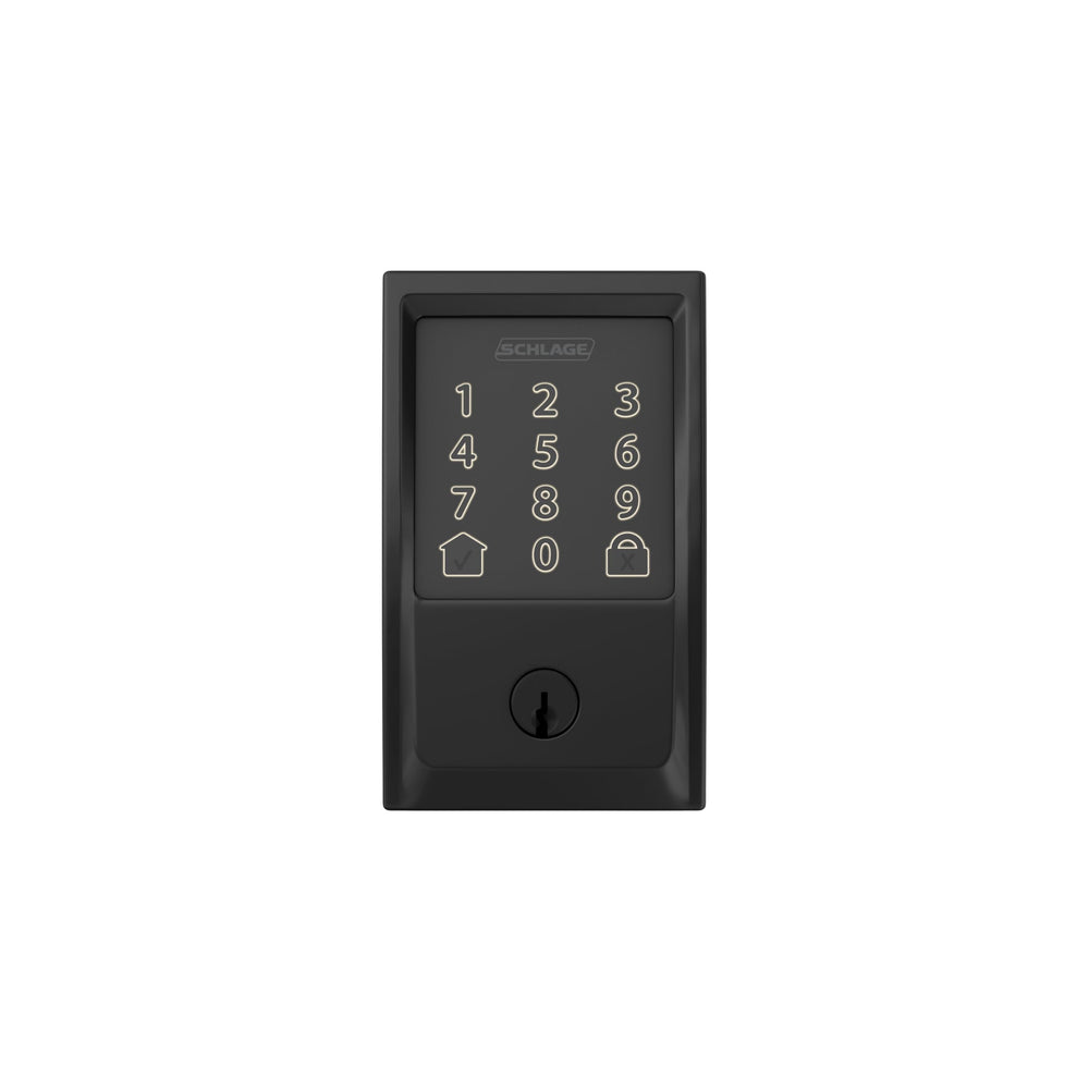 Schlage Encode pilas AA y llave de respaldo incluidas para continuidad y seguridad