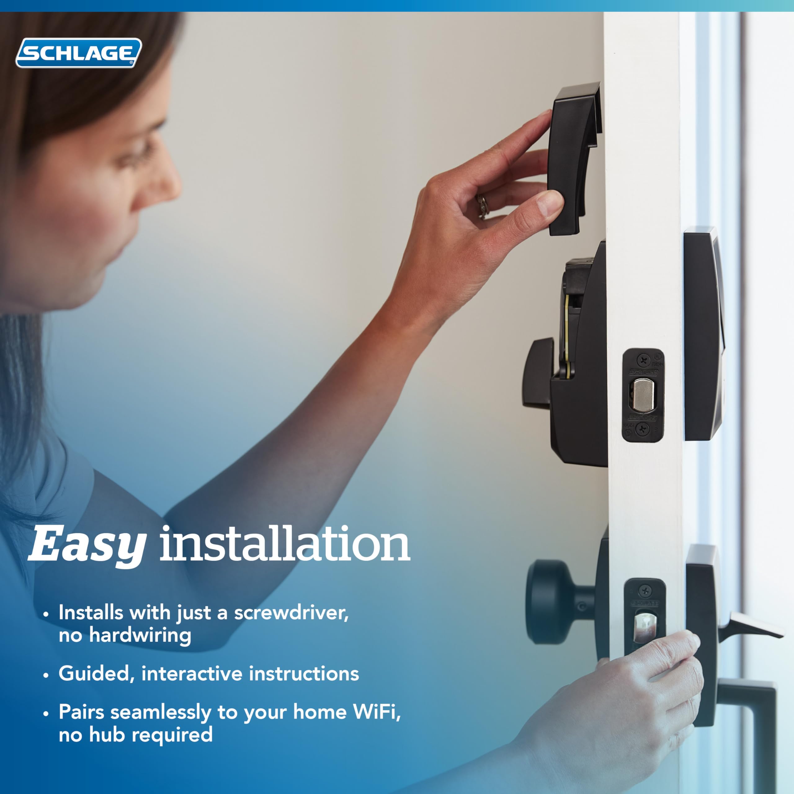 Schlage pantalla de app con historial y notificaciones inmediatas