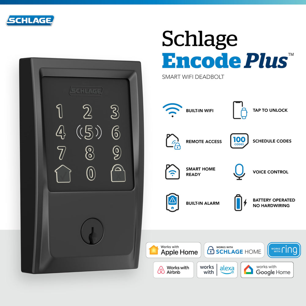 Schlage teclado táctil resistente a huellas con acceso rápido