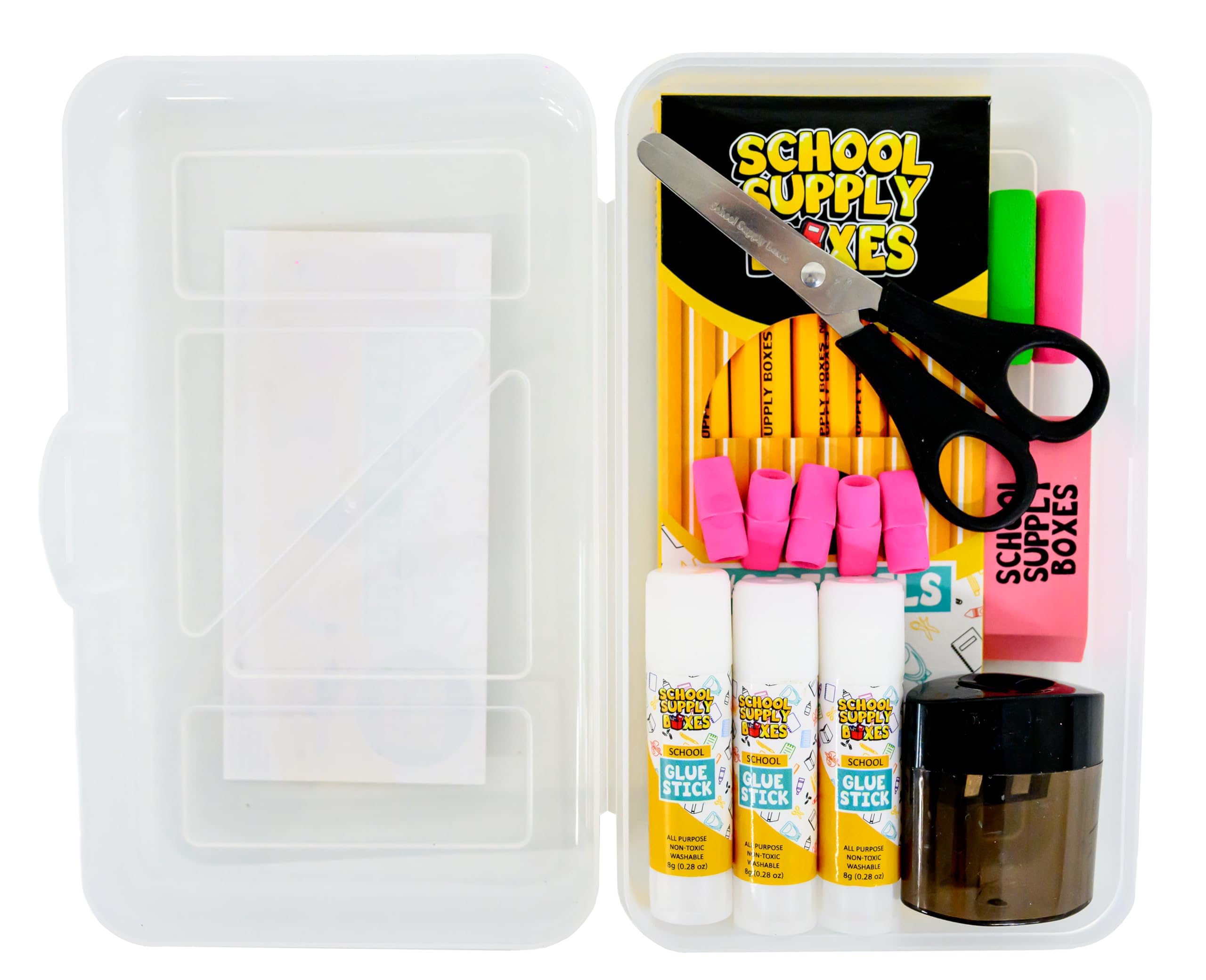 School Supply Boxes cuaderno de espiral y carpetas que ayudan a organizar tareas