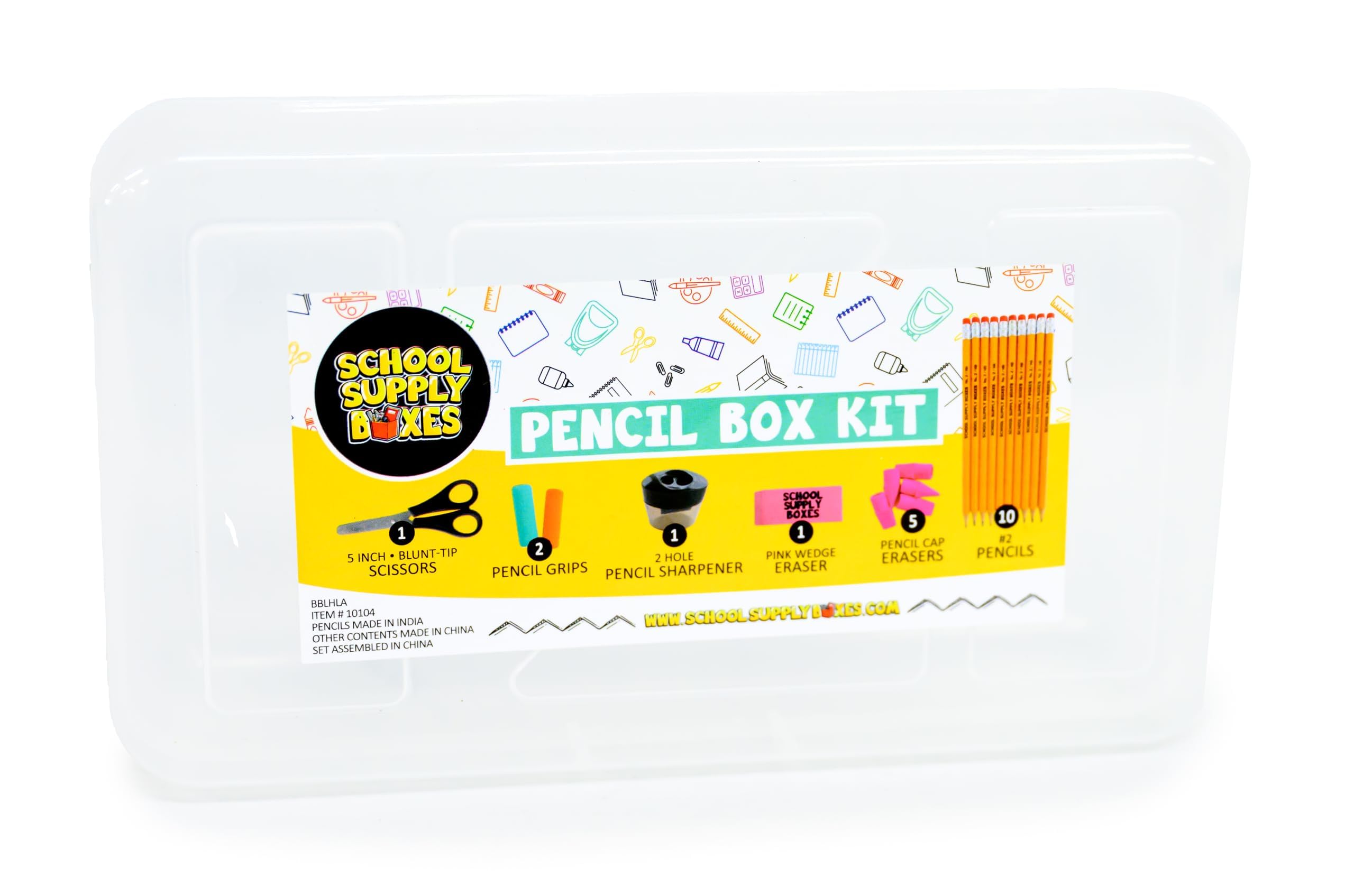 School Supply Boxes sacapuntas y borradores que mantienen lápices listos y limpios