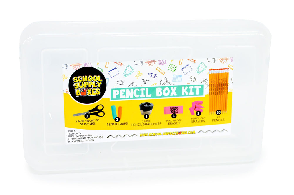 School Supply Boxes sacapuntas y borradores que mantienen lápices listos y limpios