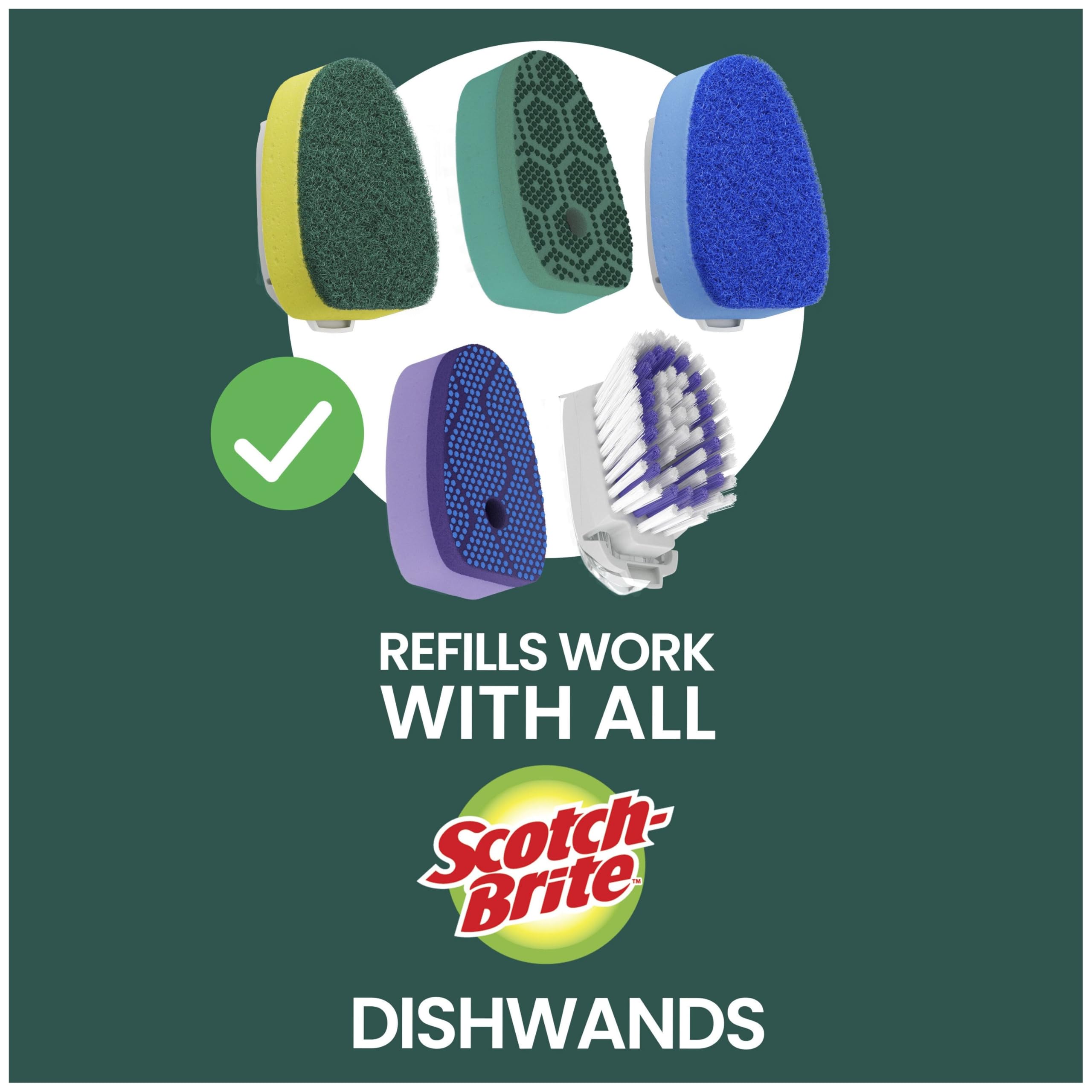 Scotch-Brite paquete abierto con diez almohadillas listo para usar
