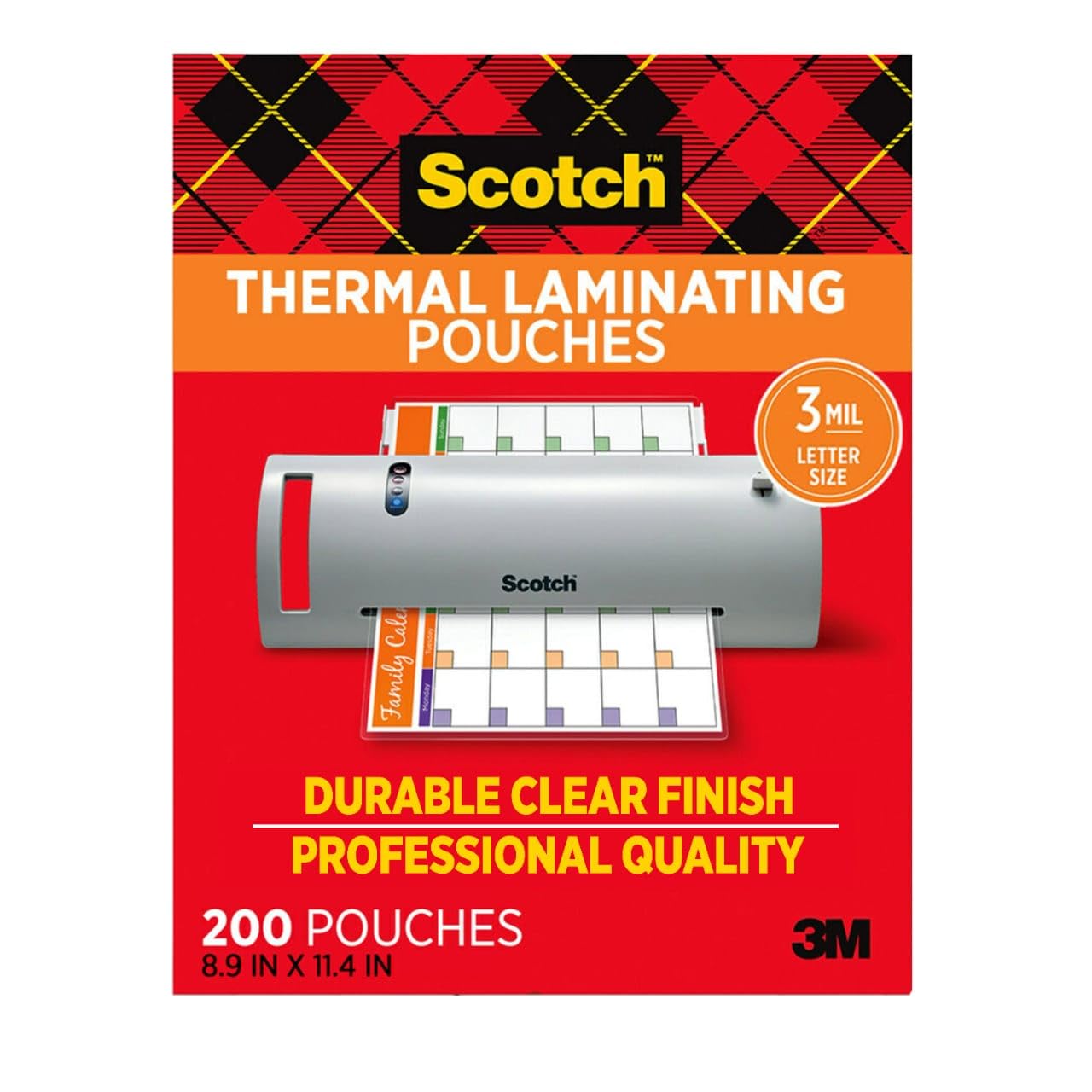 Scotch packaging etiqueta con especificaciones 3 mil y 200 unidades claras