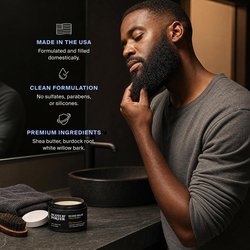 Scotch Porter ambiente de baño con el producto sobre repisa inspirado en rutina diaria