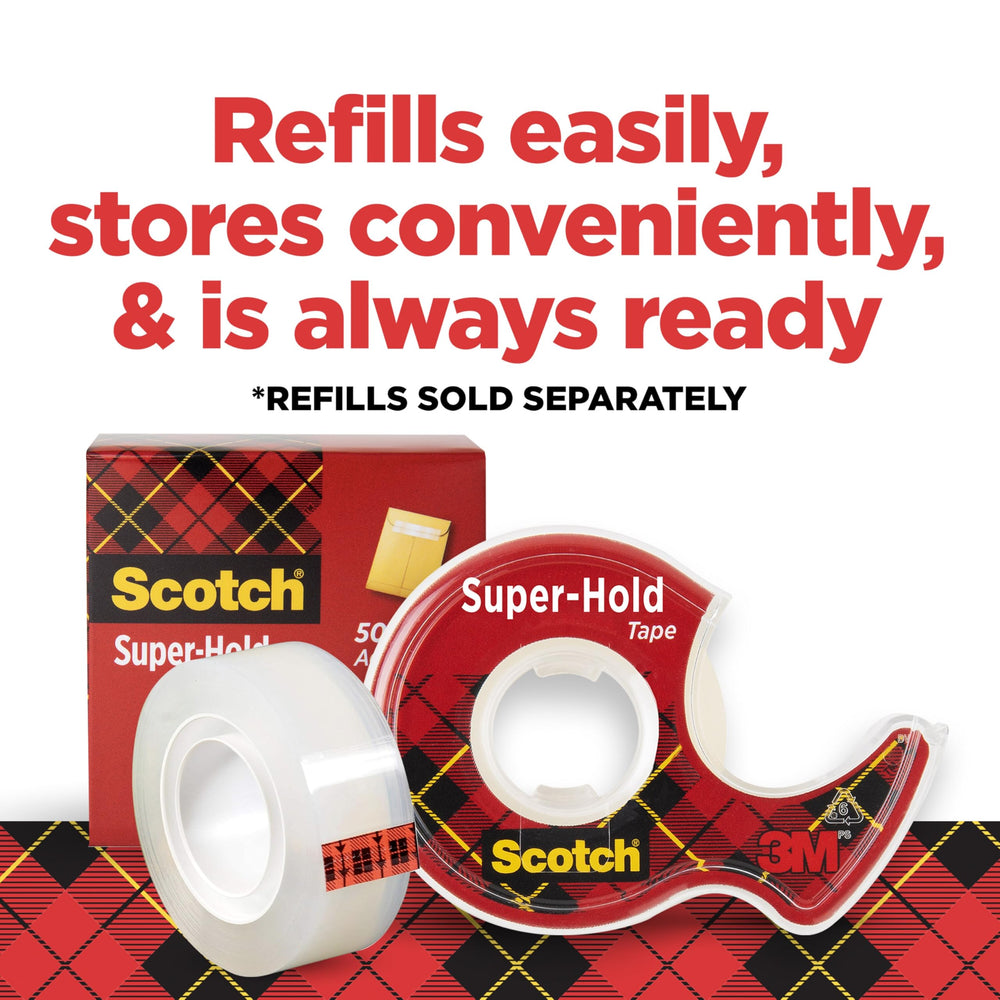 Scotch Super-Hold used to mount a photo, showing clear, discreet adhesion