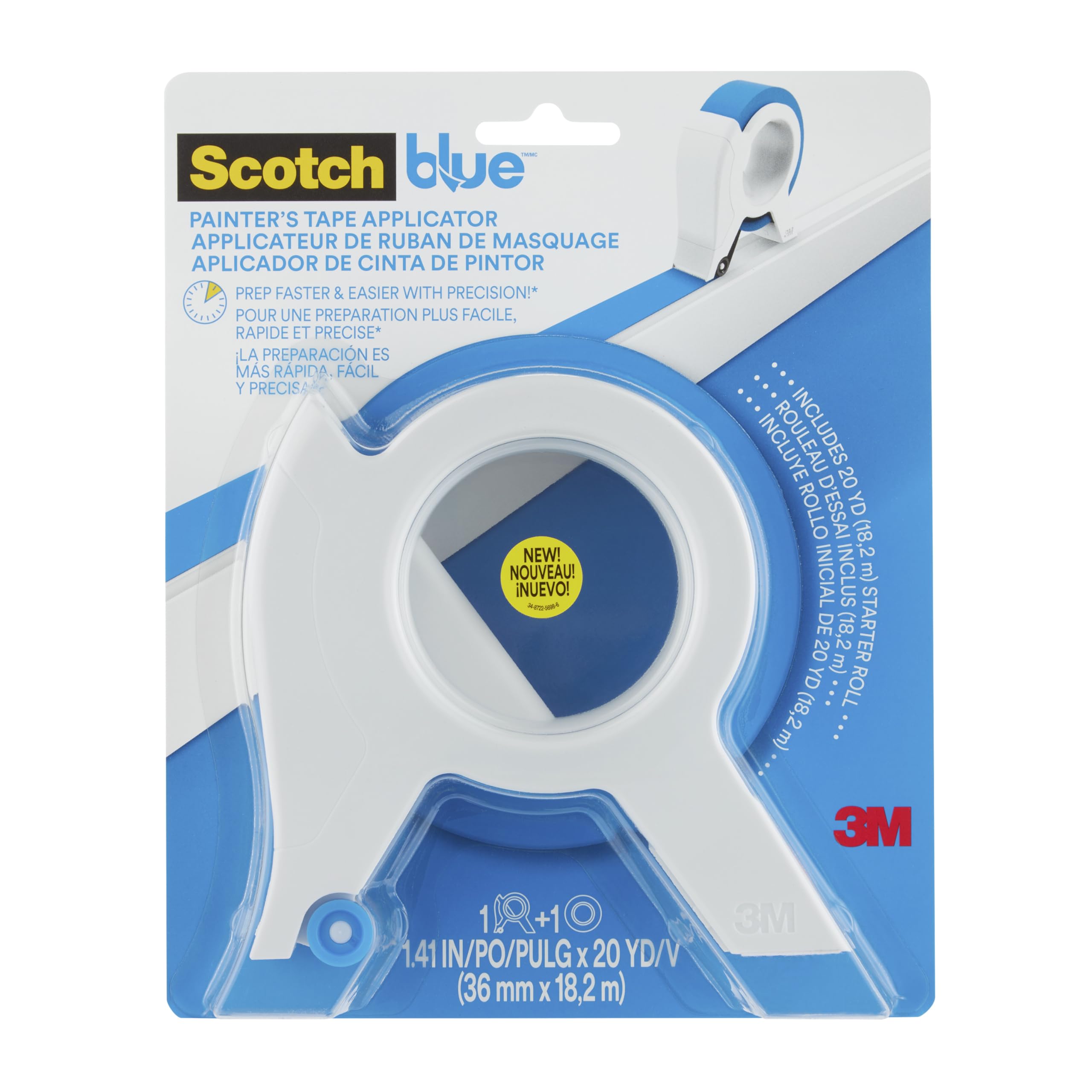 ScotchBlue aplicador frontal mostrando agarre ergonómico y precisión