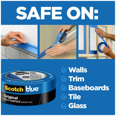 ScotchBlue primer plano del frente del rollo y el color azul