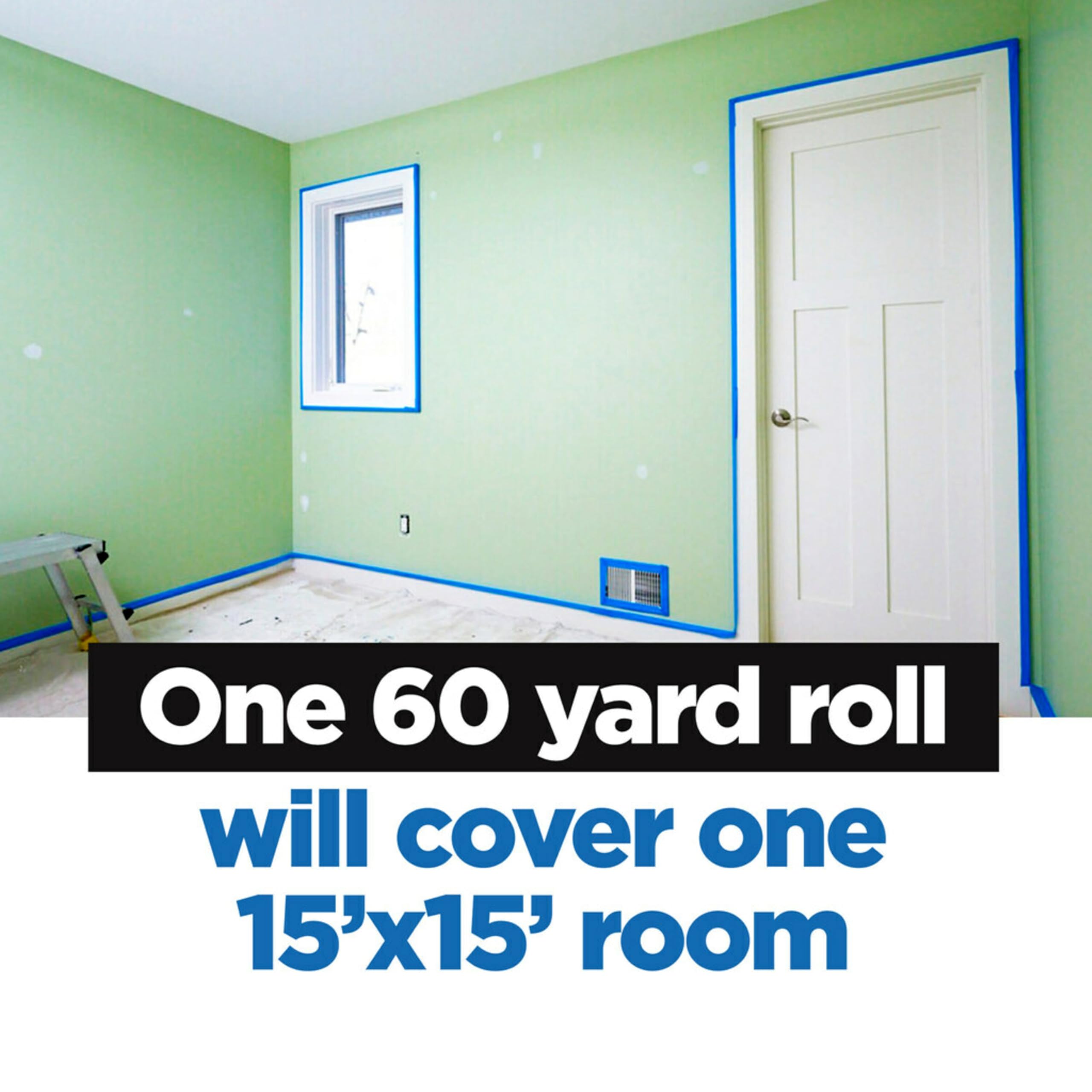 ScotchBlue uso en moldura con línea de pintura nítida y protección