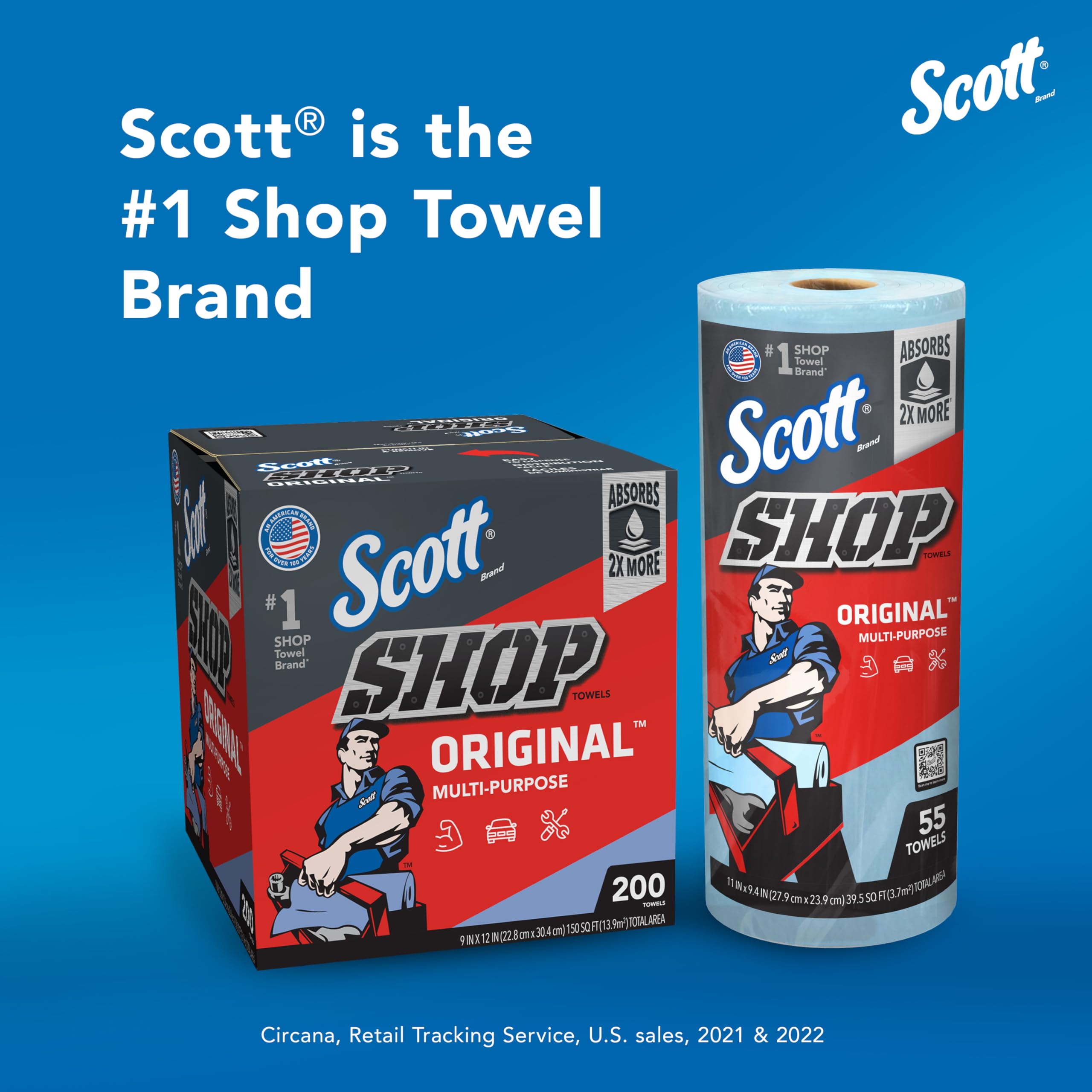 Scott en dispenser estándar en estación de trabajo para extracción rápida