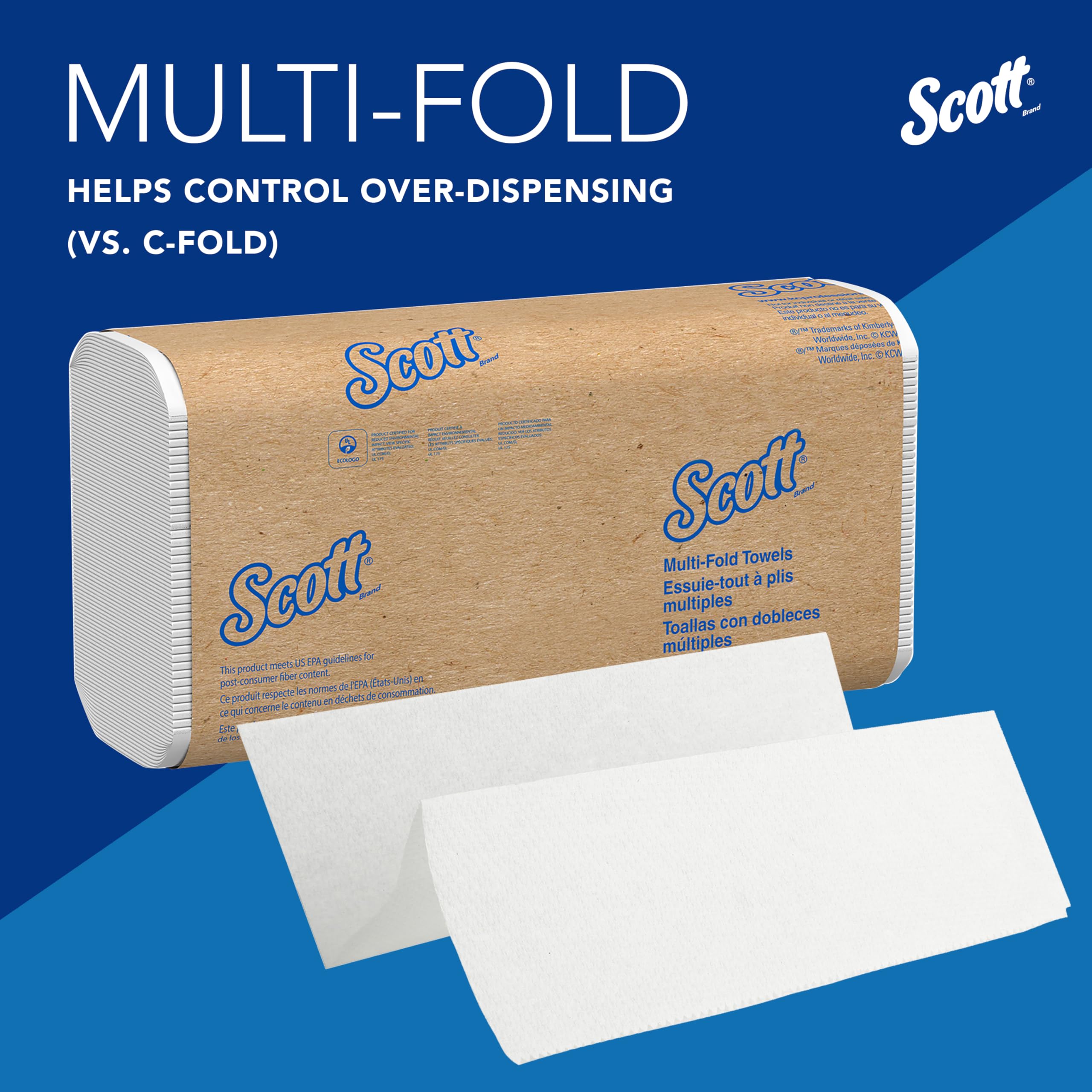 Scott Professional estuche compacto apilado en almacén optimizando espacio