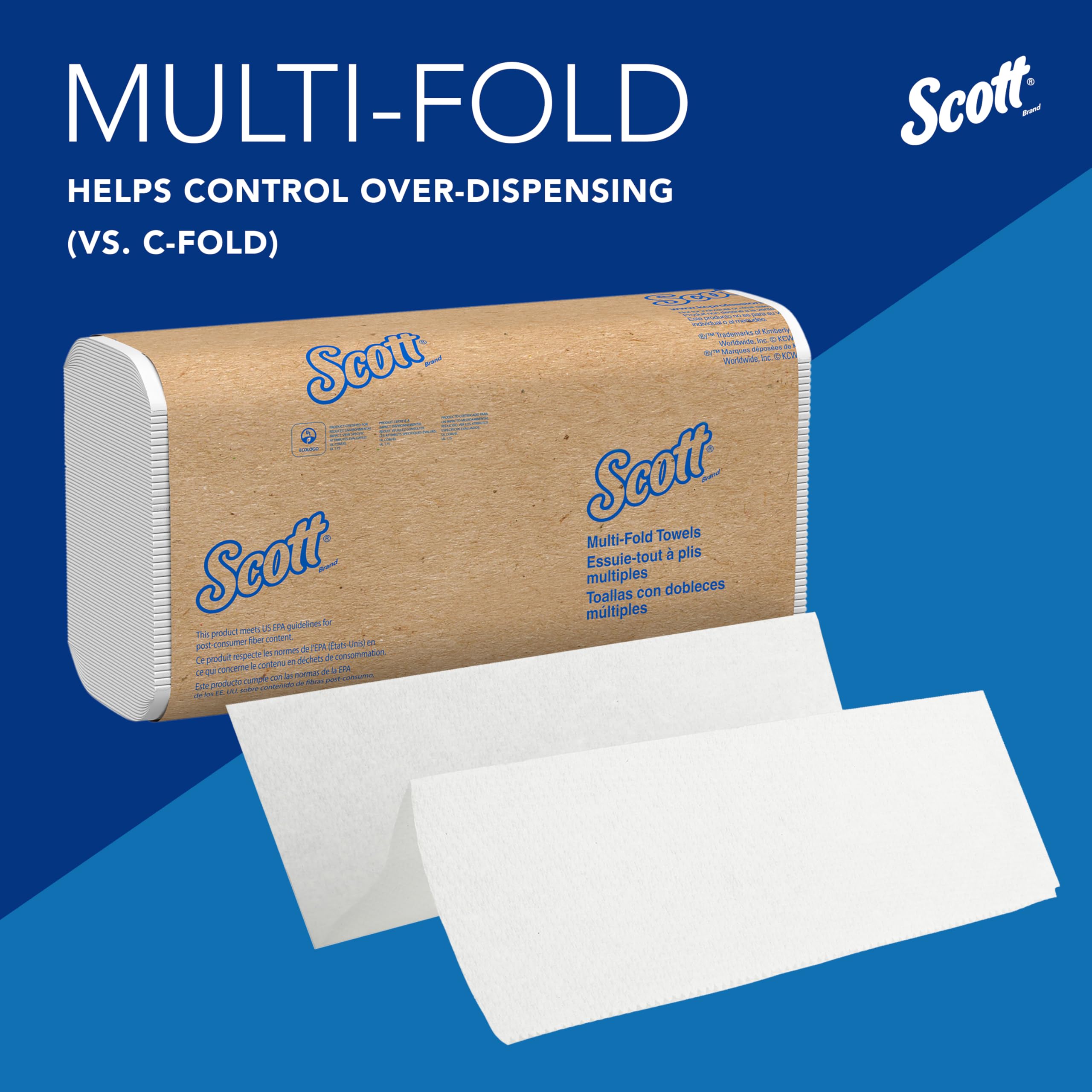 Scott Professional etiqueta con certificaciones ECOLOGO y FSC visibles