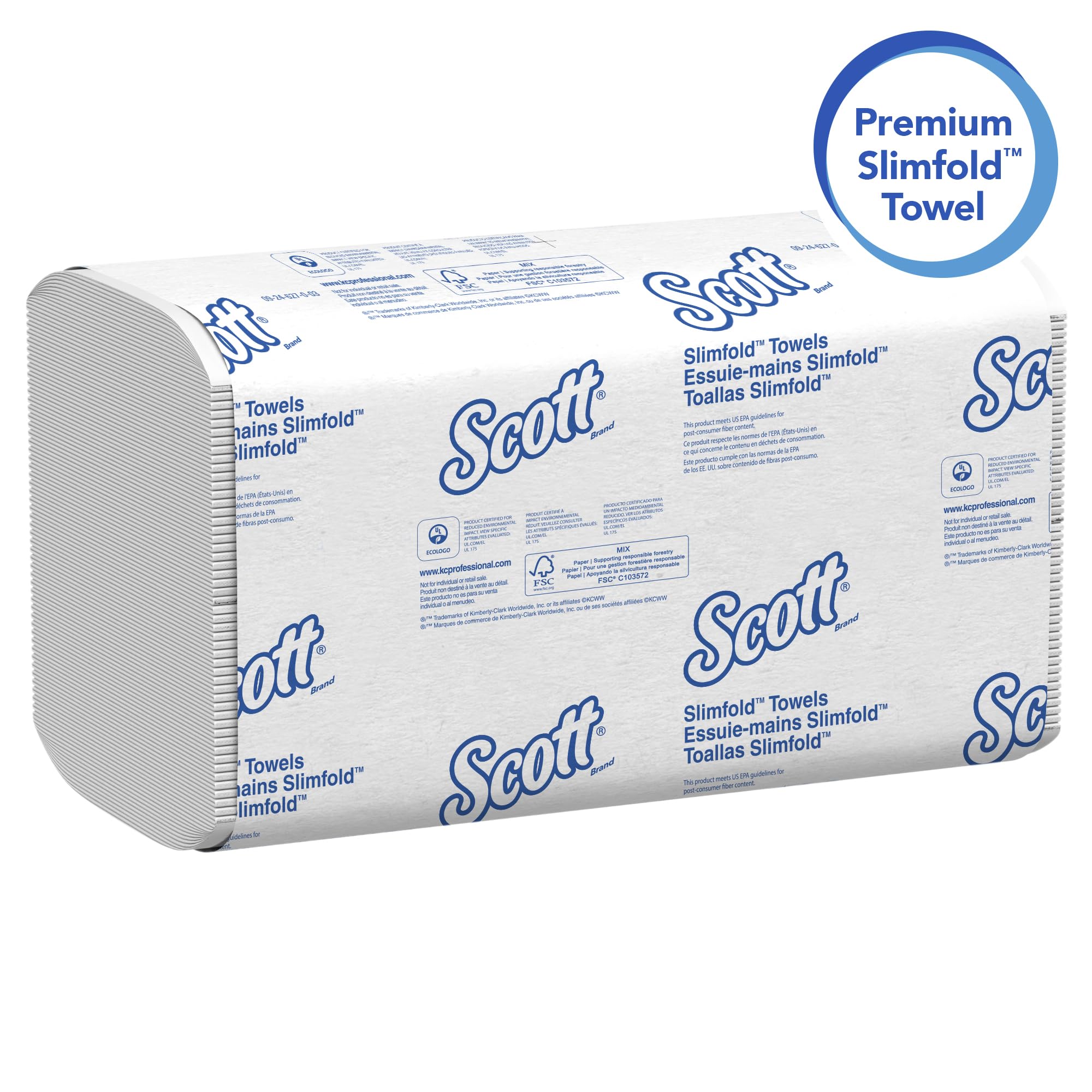Scott Professional toalla desplegada mostrando tamaño efectivo para secado