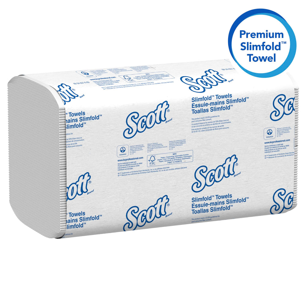 Scott Professional toalla desplegada mostrando tamaño efectivo para secado
