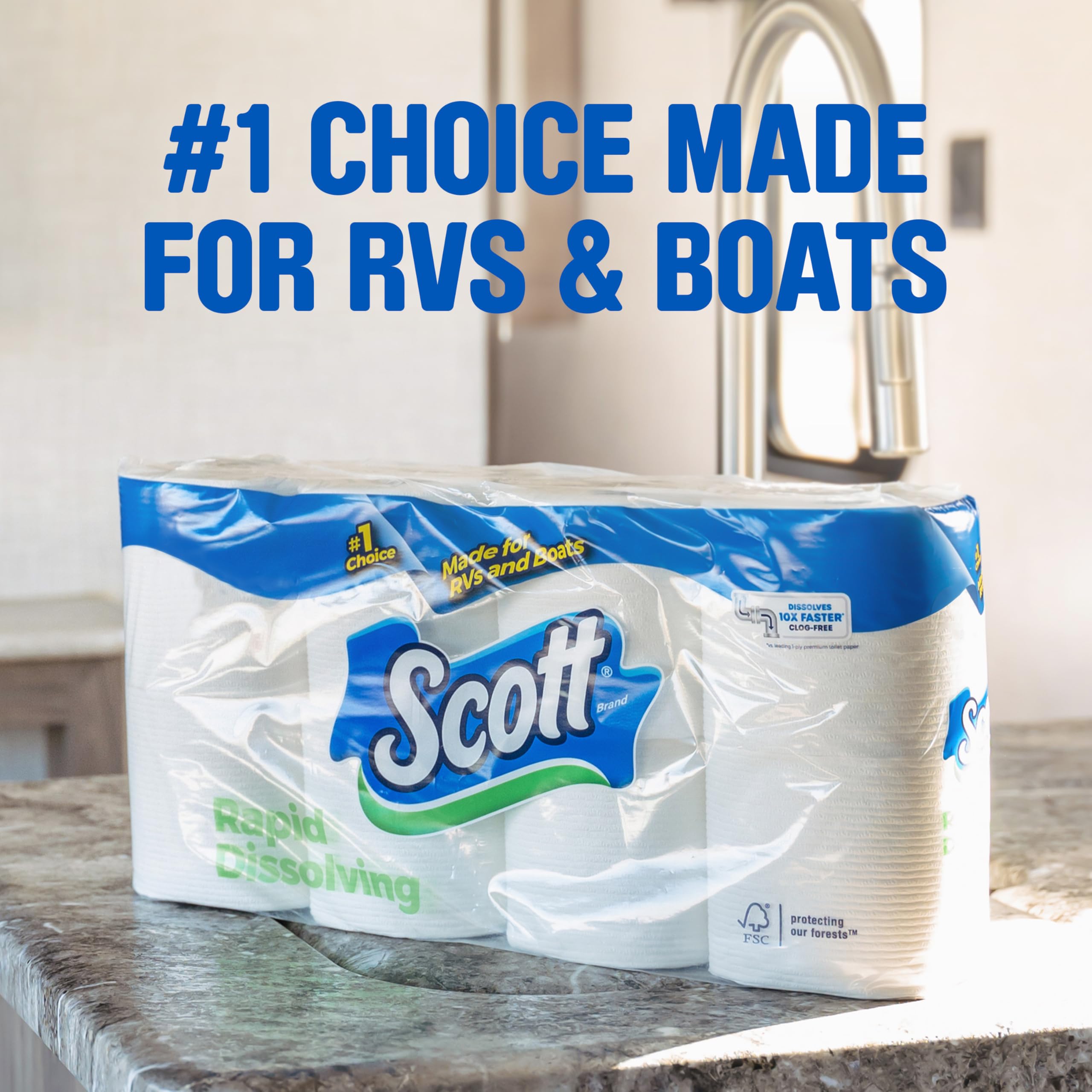 Scott varios rollos en un estante de RV ideal para viajes y almacenamiento