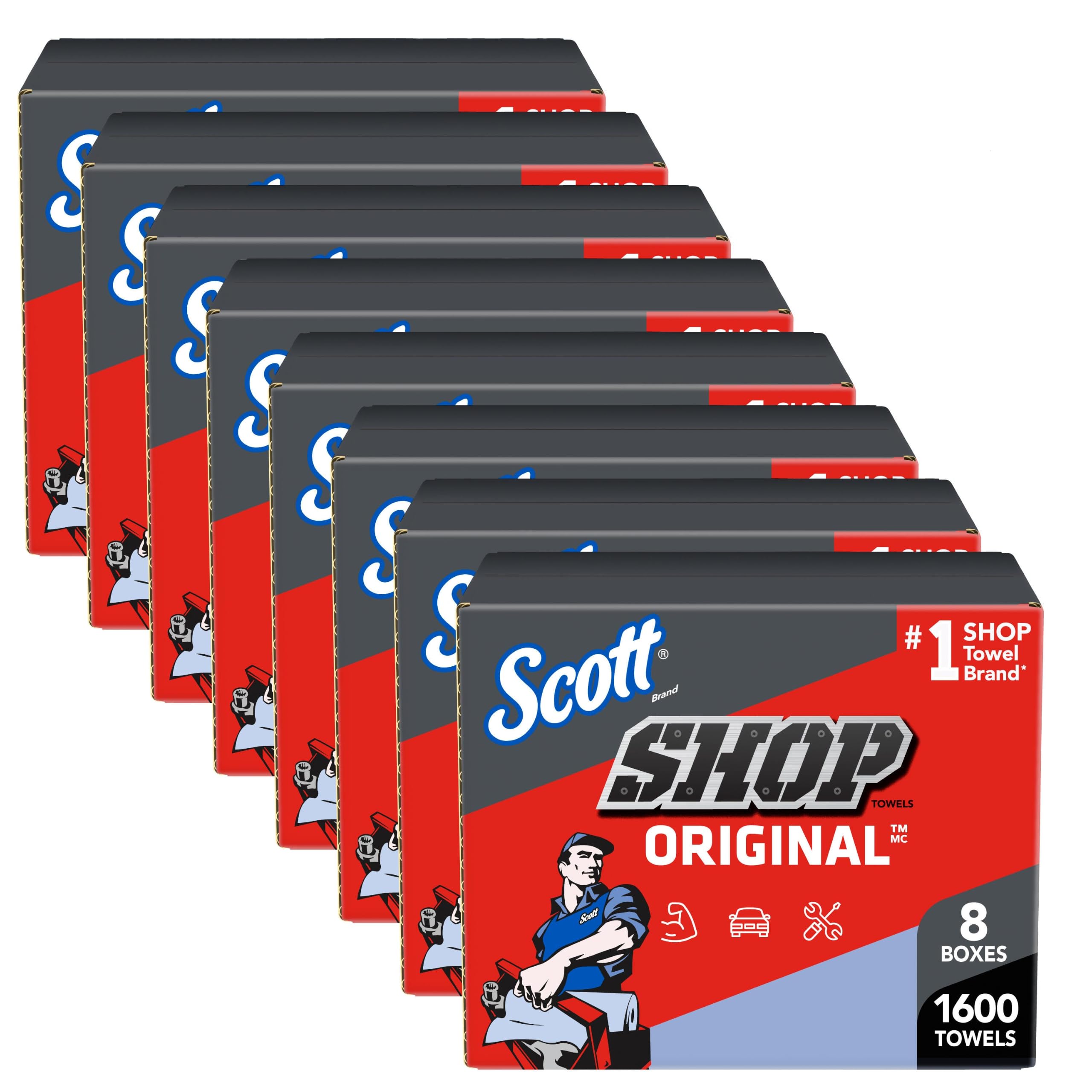 Scott toallas Pop-Up frontal mostrando caja resistente y fácil extracción