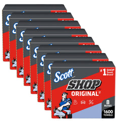 Scott toallas Pop-Up frontal mostrando caja resistente y fácil extracción