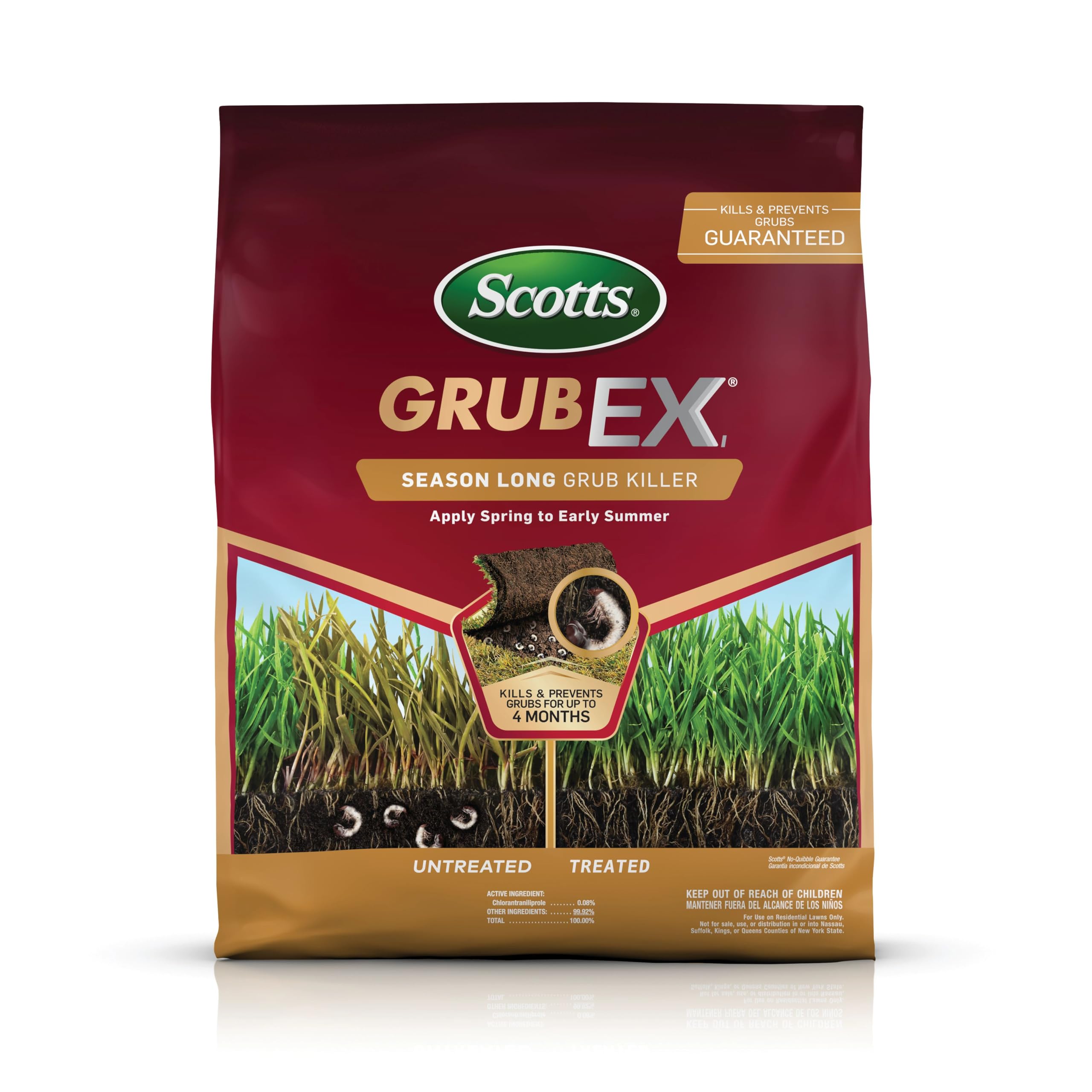 Scotts front packaging showing product and coverage benefits