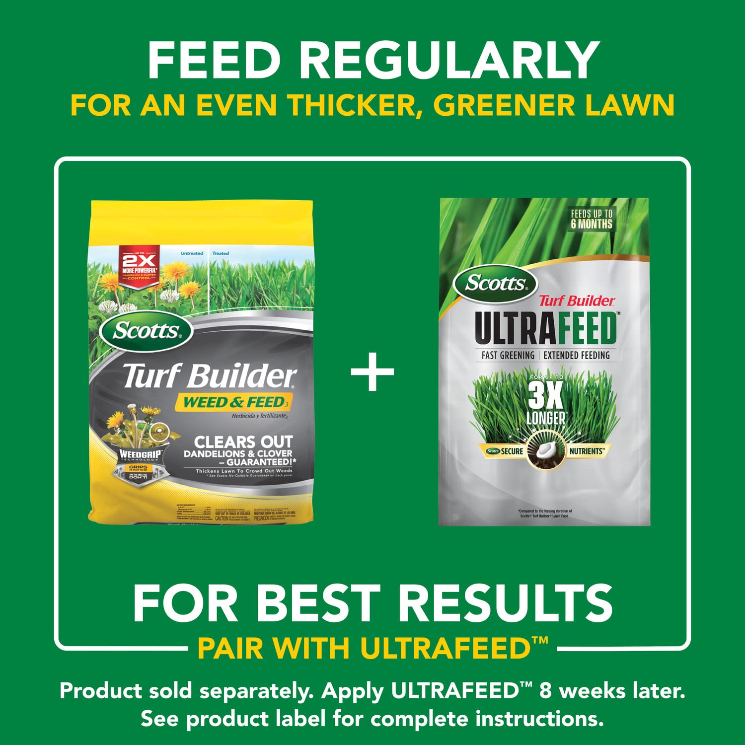 Scotts homeowner applying product in backyard for healthier lawn