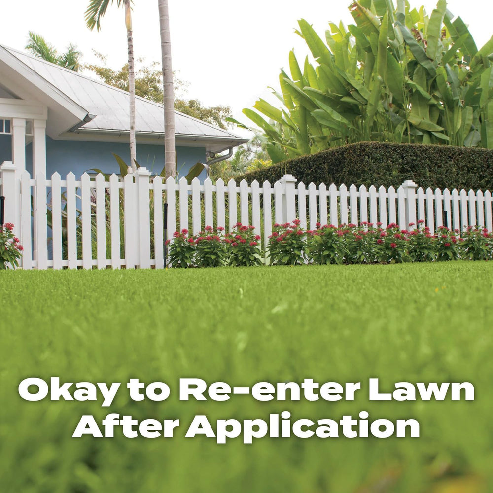 Scotts family and pet on lawn demonstrating safe yard use