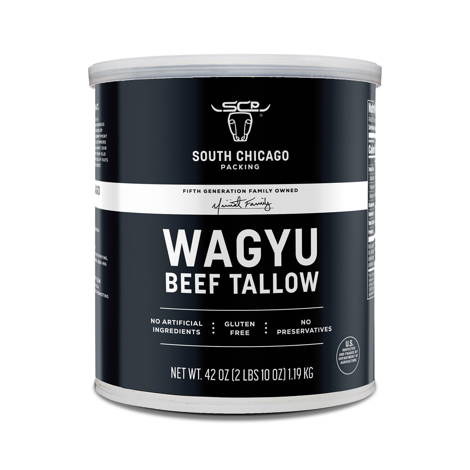 SCP South Chicago Packing envase frontal de grasa Wagyu, embellece platos