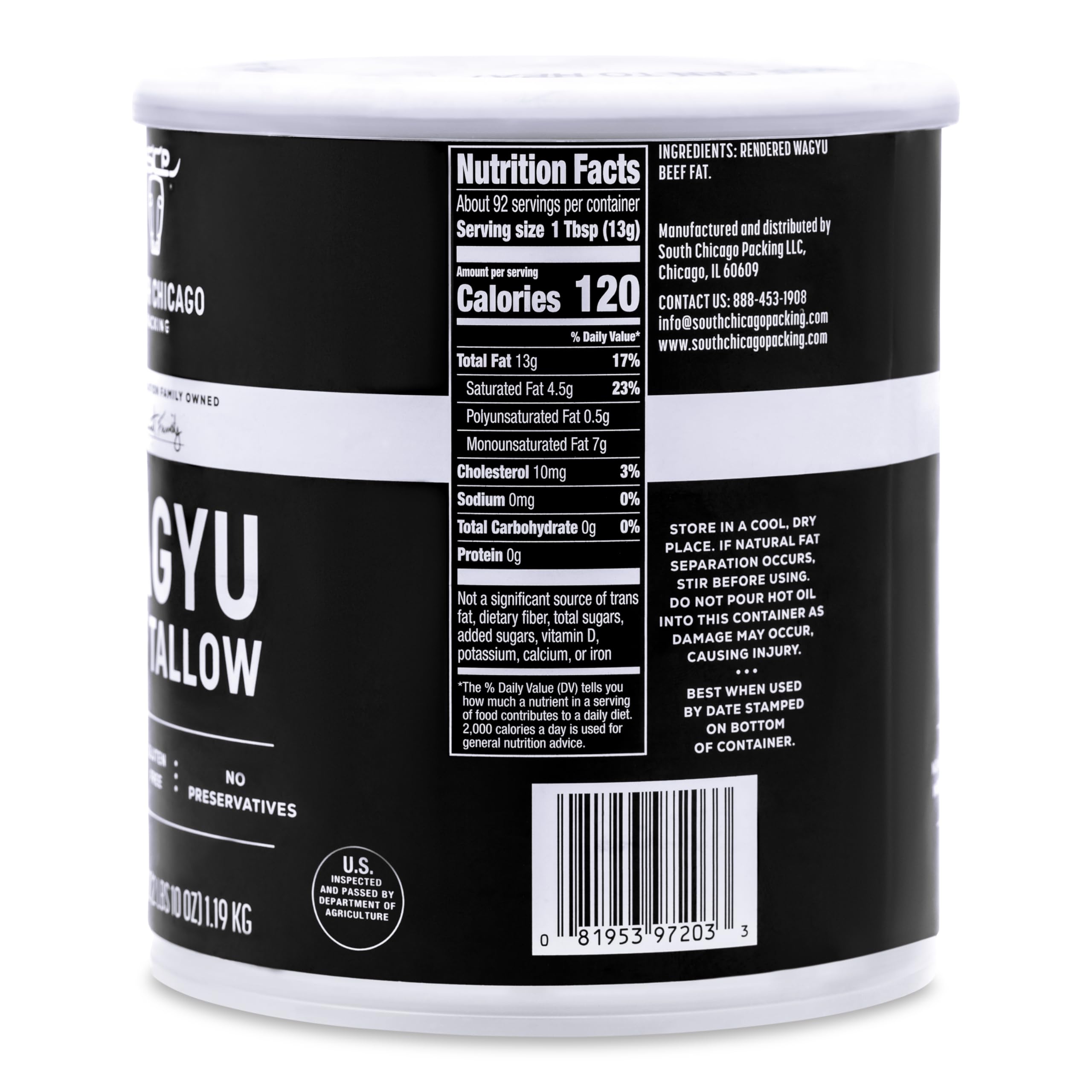 SCP South Chicago Packing textura cremosa de tallow Wagyu, aporta rendimiento