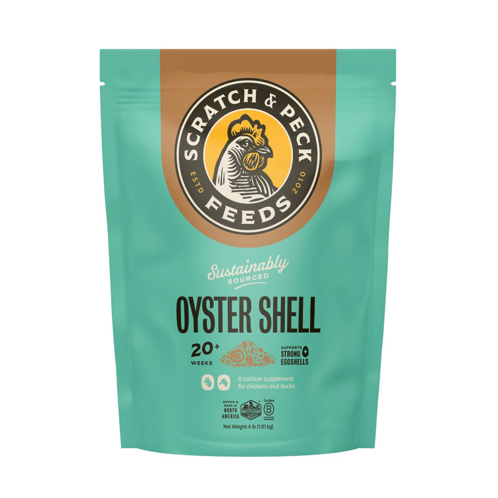 Scratch and Peck Feeds bolsa frontal muestra conveniente y reciclable