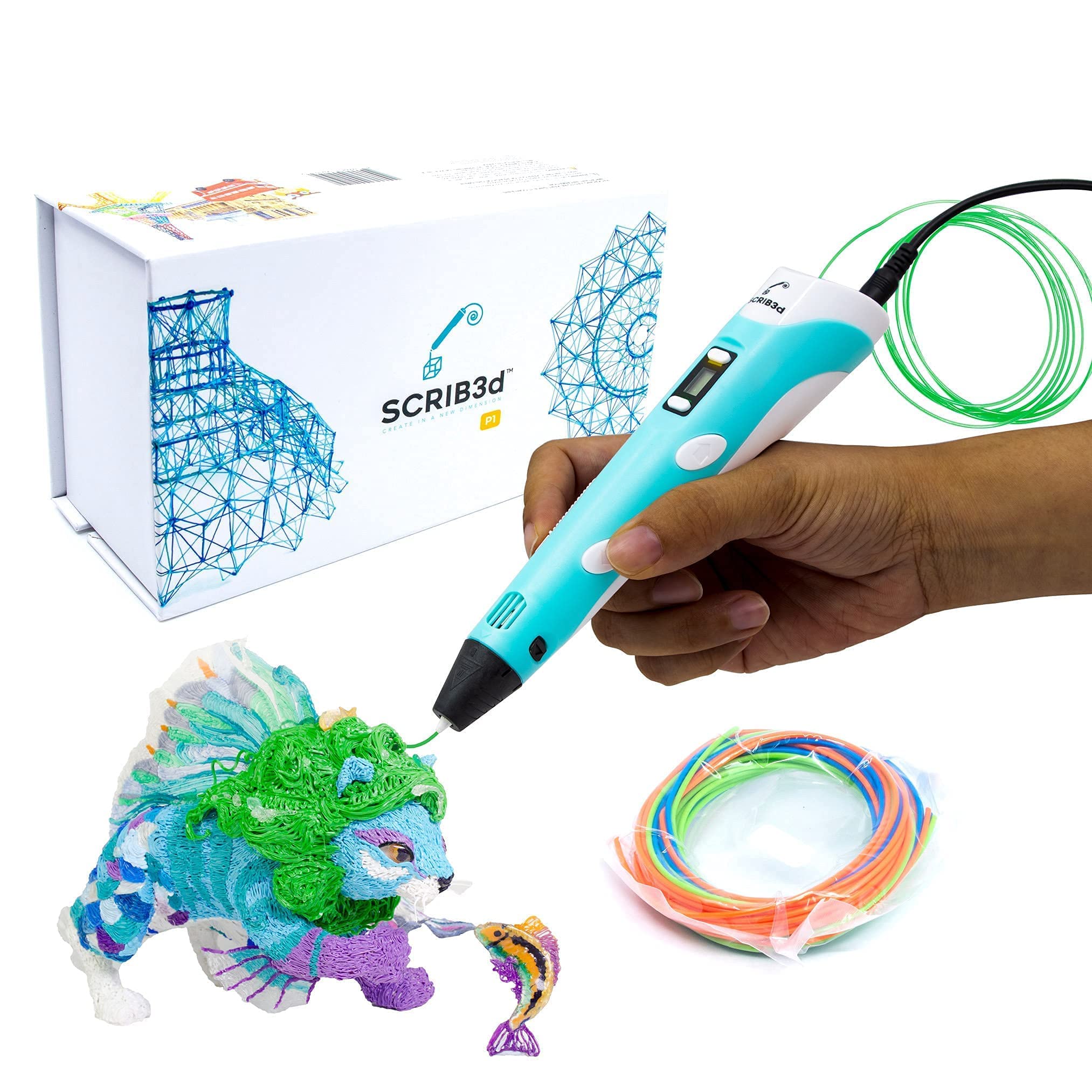 SCRIB3D vista frontal del kit listo para empezar, facilita proyectos creativos