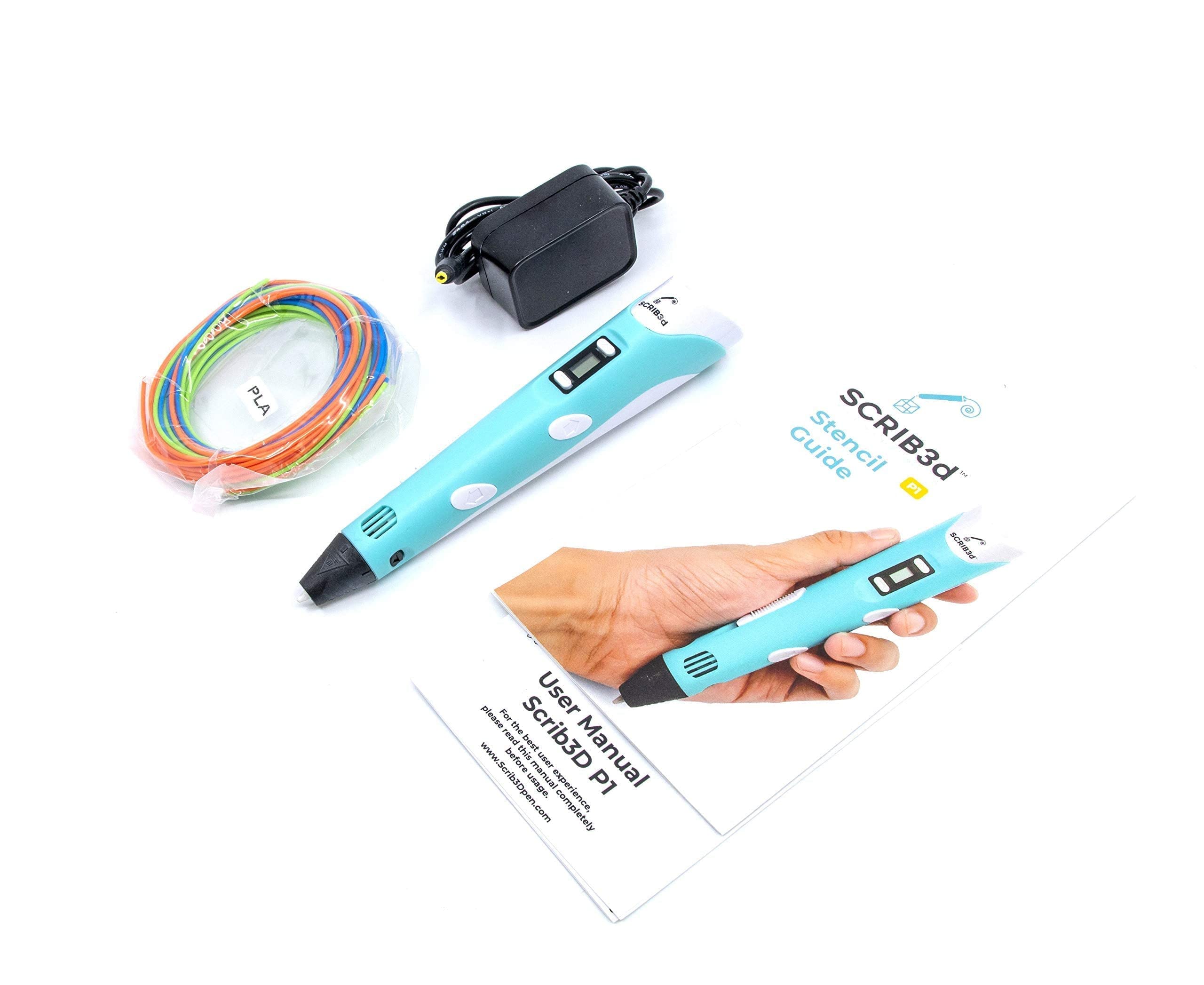 SCRIB3D filamento PLA en tres colores, ideal para aprendizaje y práctica segura