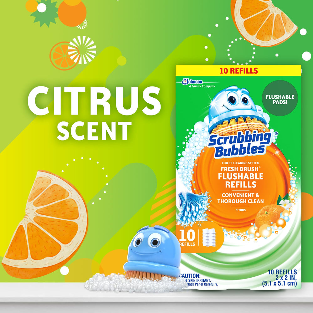 Scrubbing Bubbles starter kit mostrado para indicar compatibilidad de recambios