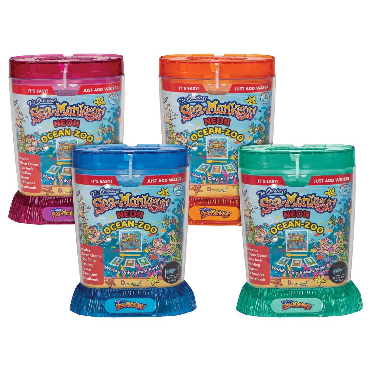 Sea Monkeys comparación de tamaño 5.625 pulgadas para espacio y colocación