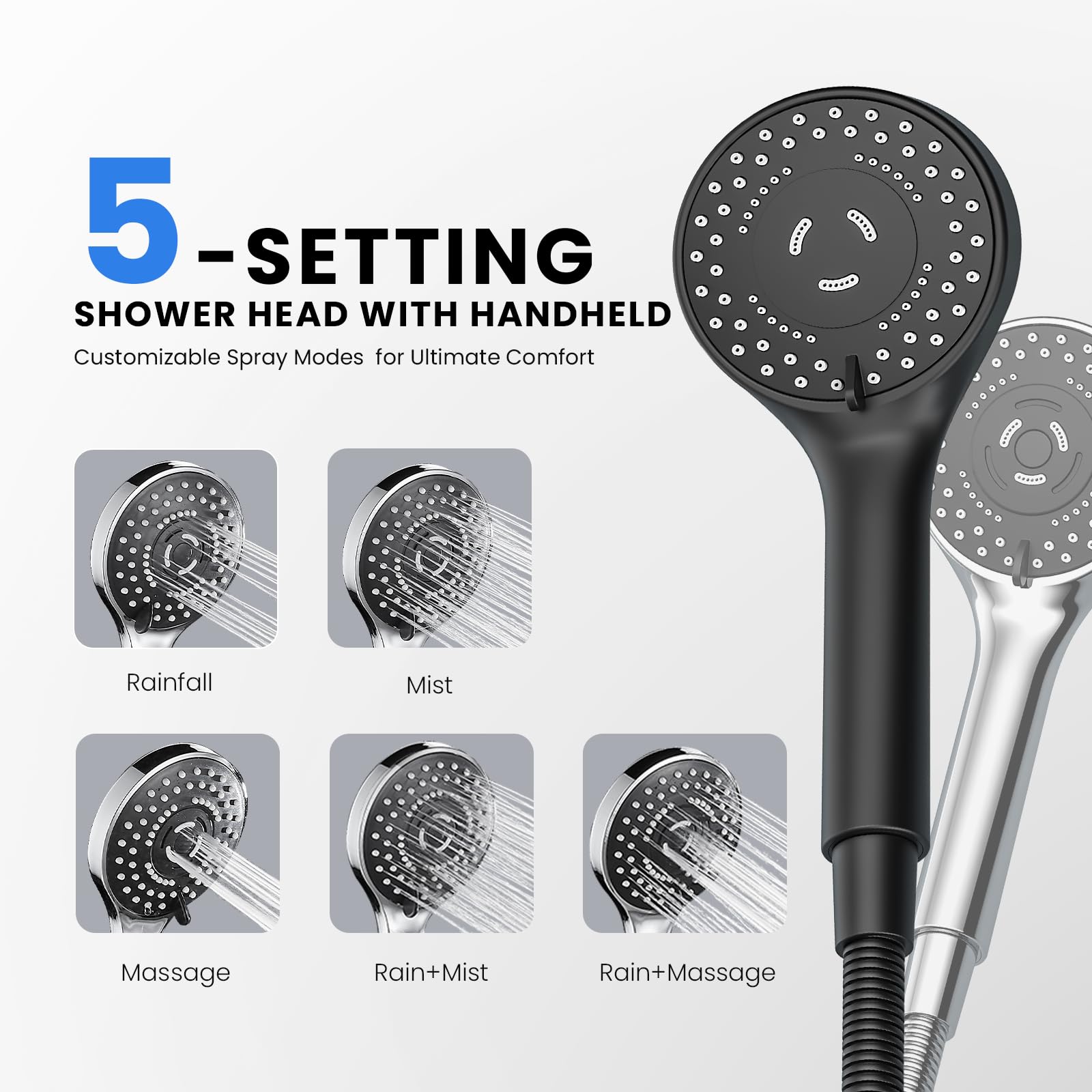 SeaCity teleducha manual con mango ergonómico para mayor control