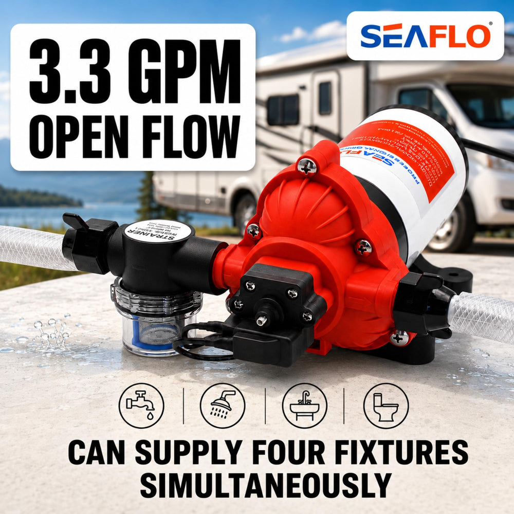 SEAFLO bomba 33 Series primer plano del diafragma Santoprene resistente