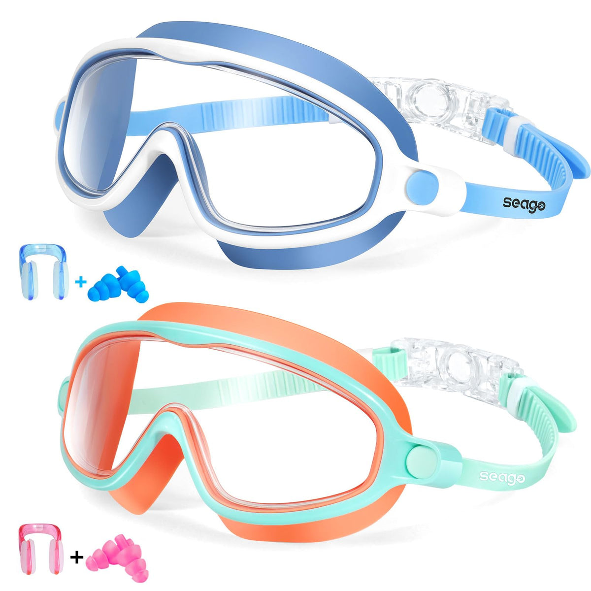 Seago empaque frontal mostrando las dos gafas y beneficios de protección