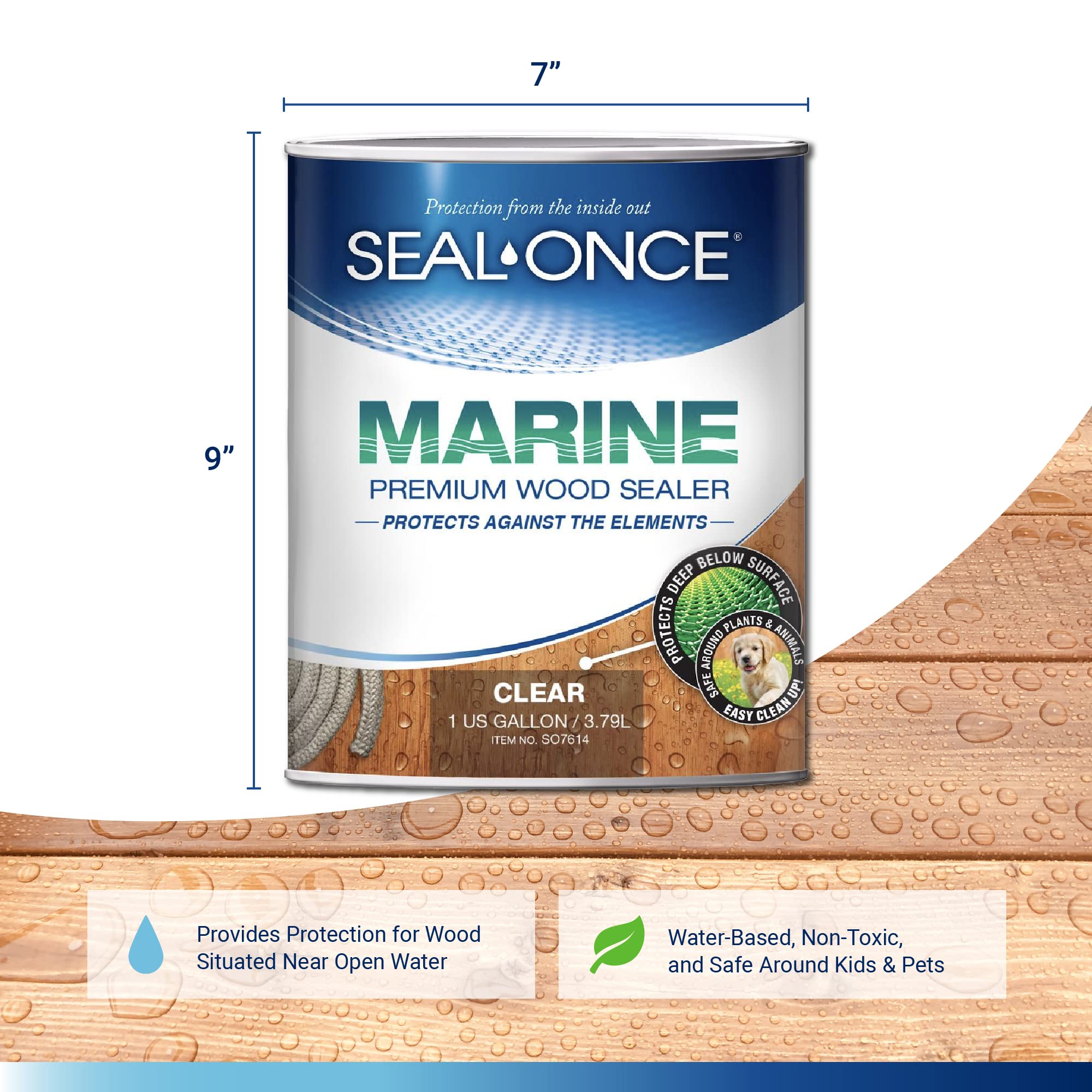 Seal-Once textura del sellador sobre madera que muestra penetración y acabado natural